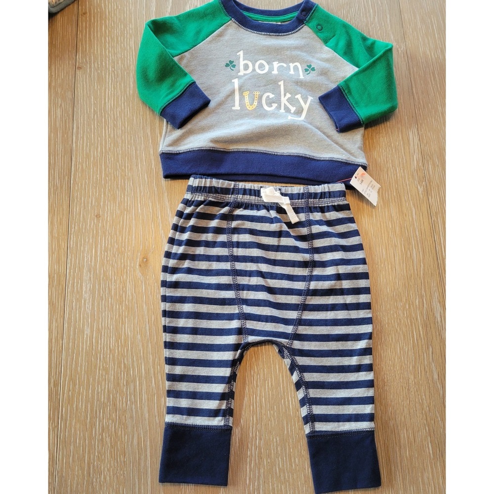 Cat and Jack St. Patrick's Day baby outfit